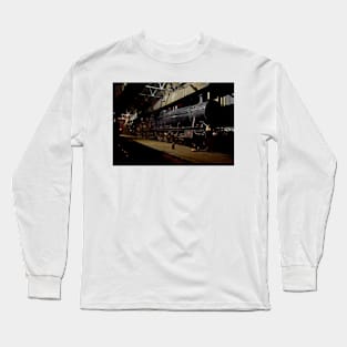 GWR Loco shed at night Long Sleeve T-Shirt